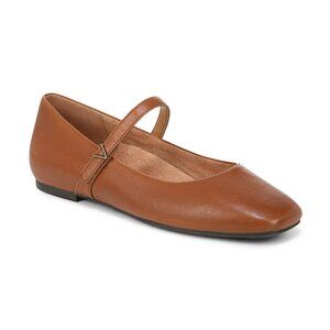 Alameda Mary Jane Flat - Color Tan Leather